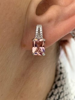 *Серьги Морганит иск арт. TME-025-436 Вес 3,92 г - фото 227210 *Серьги Морганит иск арт. TME-025-436 Вес 3,92 г - фото 227210