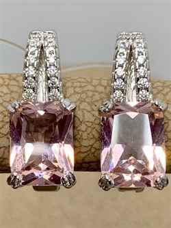 *Серьги Морганит иск арт. TME-025-436 Вес 3,92 г - фото 227213 *Серьги Морганит иск арт. TME-025-436 Вес 3,92 г - фото 227213