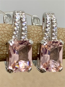 *Серьги Морганит иск арт. TME-025-436 Вес 3,92 г - фото 227214 *Серьги Морганит иск арт. TME-025-436 Вес 3,92 г - фото 227214