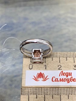 *Кольцо р.17 Морганит иск арт. TMR-025-434 Вес 3,37 г - фото 227223