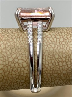 *Кольцо р.17 Морганит иск арт. TMR-025-434 Вес 3,37 г - фото 227224