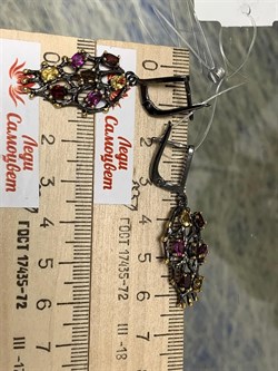 *Серьги Микс Аметист Родолит Гранат арт. ER170961рз40410-720 (Вес 7,6 г) - фото 227305 *Серьги Микс Аметист Родолит Гранат арт. ER170961рз40410-720 (Вес 7,6 г) - фото 227305