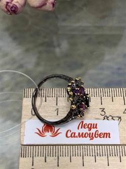 *Кольцо р.18 Микс Аметист Родолит Гранат арт. RR170962рз40110-993 (Вес около 4,68 г) - фото 227312 *Кольцо р.18 Микс Аметист Родолит Гранат арт. RR170962рз40110-993 (Вес около 4,68 г) - фото 227312