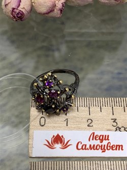 *Кольцо р.18 Микс Аметист Родолит Гранат арт. RR170962рз40110-993 (Вес около 4,68 г) - фото 227313 *Кольцо р.18 Микс Аметист Родолит Гранат арт. RR170962рз40110-993 (Вес около 4,68 г) - фото 227313