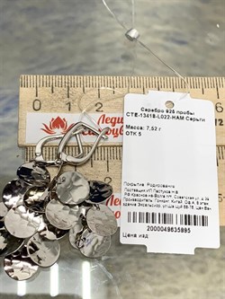 *Серьги Монисто арт. CTE-13418-L022-HAM-995 (Вес 7,52 г) - фото 227326 *Серьги Монисто арт. CTE-13418-L022-HAM-995 (Вес 7,52 г) - фото 227326