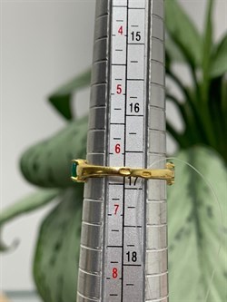 *Кольцо р.17 Зеленый Агат арт. К-3714злс409-827 (Вес около 2,12 г) - фото 227450 *Кольцо р.17 Зеленый Агат арт. К-3714злс409-827 (Вес около 2,12 г) - фото 227450