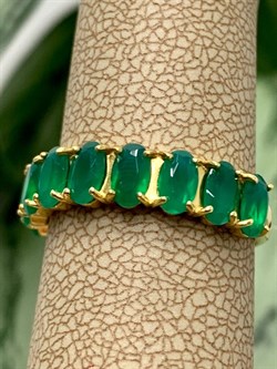 *Кольцо р.18,5 Зеленый Агат арт. К-3714злс409-460 (Вес около 2,27 г) - фото 227464 *Кольцо р.18,5 Зеленый Агат арт. К-3714злс409-460 (Вес около 2,27 г) - фото 227464