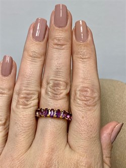 *Кольцо р.17,5 Аметист арт. К-3714злс401-р17.5-651 (Вес около 2,18 г) - фото 227466