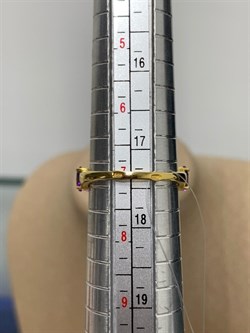 *Кольцо р.17,5 Аметист арт. К-3714злс401-р17.5-651 (Вес около 2,18 г) - фото 227467