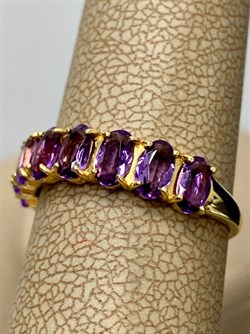 *Кольцо р.17,5 Аметист арт. К-3714злс401-р17.5-651 (Вес около 2,18 г) - фото 227473