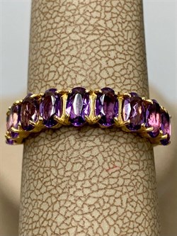 *Кольцо р.17,5 Аметист арт. К-3714злс401-р17.5-651 (Вес около 2,18 г) - фото 227474