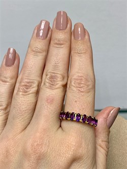 *Кольцо р.19,5 Аметист арт. К-3714злс401-р19.5-350 (Вес около 2,12 г) - фото 227476