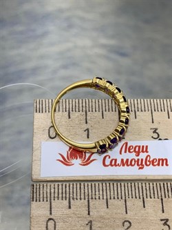 *Кольцо р.19,5 Аметист арт. К-3714злс401-р19.5-350 (Вес около 2,12 г) - фото 227481