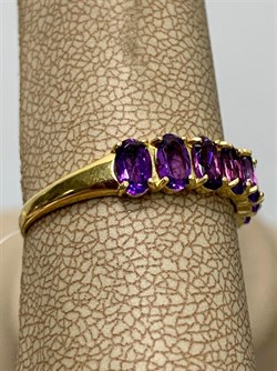 *Кольцо р.19,5 Аметист арт. К-3714злс401-р19.5-350 (Вес около 2,12 г) - фото 227483