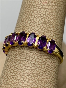 *Кольцо р.19,5 Аметист арт. К-3714злс401-р19.5-350 (Вес около 2,12 г) - фото 227484