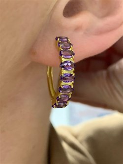 *Серьги Конго Аметист арт. С-3714злс401-267 (Вес 6,3 г) - фото 227487 *Серьги Конго Аметист арт. С-3714злс401-267 (Вес 6,3 г) - фото 227487