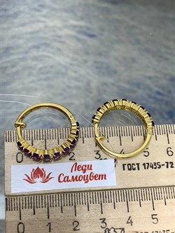 *Серьги Конго Аметист арт. С-3714злс401-267 (Вес 6,3 г) - фото 227488 *Серьги Конго Аметист арт. С-3714злс401-267 (Вес 6,3 г) - фото 227488