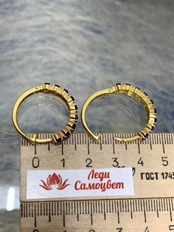 *Серьги Конго Аметист арт. С-3714злс401-267 (Вес 6,3 г) - фото 227489 *Серьги Конго Аметист арт. С-3714злс401-267 (Вес 6,3 г) - фото 227489