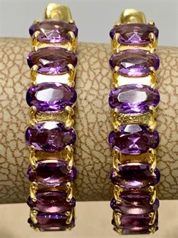 *Серьги Конго Аметист арт. С-3714злс401-267 (Вес 6,3 г) - фото 227491 *Серьги Конго Аметист арт. С-3714злс401-267 (Вес 6,3 г) - фото 227491