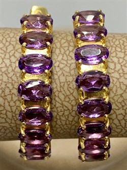 *Серьги Конго Аметист арт. С-3714злс401-267 (Вес 6,3 г) - фото 227492 *Серьги Конго Аметист арт. С-3714злс401-267 (Вес 6,3 г) - фото 227492