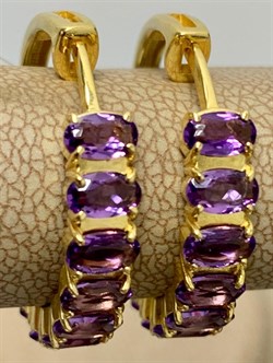 *Серьги Конго Аметист арт. С-3714злс401-267 (Вес 6,3 г) - фото 227494 *Серьги Конго Аметист арт. С-3714злс401-267 (Вес 6,3 г) - фото 227494
