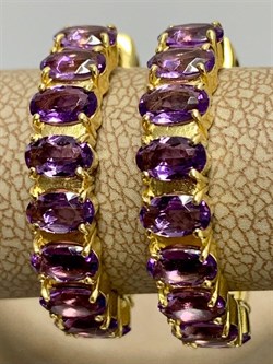 *Серьги Конго Аметист арт. С-3714злс401-267 (Вес 6,3 г) - фото 227495 *Серьги Конго Аметист арт. С-3714злс401-267 (Вес 6,3 г) - фото 227495