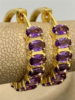 *Серьги Конго Аметист арт. С-3714злс401-267 (Вес 6,3 г) - фото 227497 *Серьги Конго Аметист арт. С-3714злс401-267 (Вес 6,3 г) - фото 227497