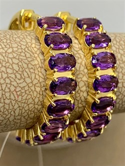 *Серьги Конго Аметист арт. С-3714злс401-304 (Вес 6,32 г) - фото 227506 *Серьги Конго Аметист арт. С-3714злс401-304 (Вес 6,32 г) - фото 227506