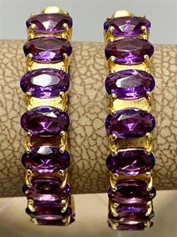 *Серьги Конго Аметист арт. С-3714злс401-304 (Вес 6,32 г) - фото 227507 *Серьги Конго Аметист арт. С-3714злс401-304 (Вес 6,32 г) - фото 227507