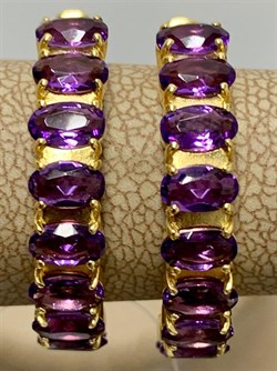 *Серьги Конго Аметист арт. С-3714злс401-304 (Вес 6,32 г) - фото 227508 *Серьги Конго Аметист арт. С-3714злс401-304 (Вес 6,32 г) - фото 227508