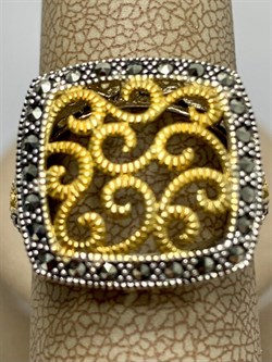 *Кольцо р.18 Марказит арт. MR01246оз-419 Вес 5,36 г - фото 227628 *Кольцо р.18 Марказит арт. MR01246оз-419 Вес 5,36 г - фото 227628