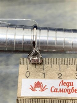 *Кольцо р.17 Морганит иск арт. TMR-023-852 Вес 2,69 г - фото 227654