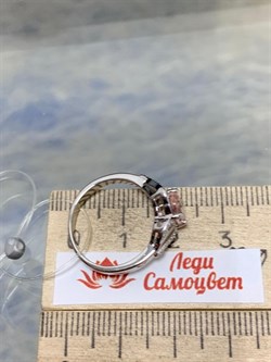 *Кольцо р.17 Морганит иск арт. TMR-023-852 Вес 2,69 г - фото 227655