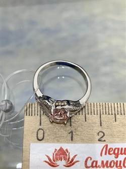 *Кольцо р.17 Морганит иск арт. TMR-023-852 Вес 2,69 г - фото 227656