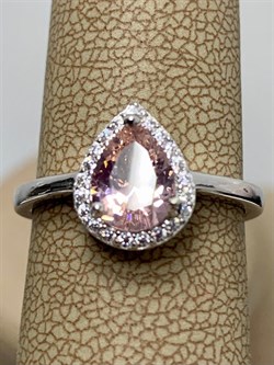 *Кольцо р.17 Морганит иск арт. TMR-028-344 Вес 2,82 г - фото 227661