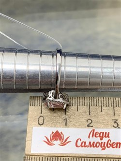 *Кольцо р.17 Морганит иск арт. TMR-028-344 Вес 2,82 г - фото 227664