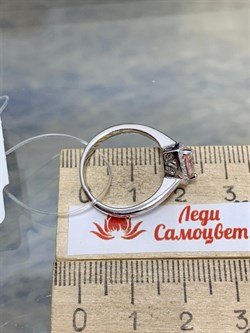 *Кольцо р.17 Морганит иск арт. TMR-028-344 Вес 2,82 г - фото 227665