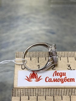 *Кольцо р.18,5 Клевер Белый Фианит арт. 411-15-921р-363 Вес 2,45 г - фото 227766