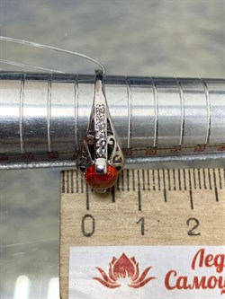 *Кольцо р.17,5 иск Красный Опал иск арт. К-3059р11-496 (Вес около 1,55 г) - фото 227793