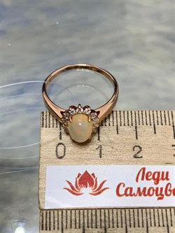 *Кольцо р.18,5 Опал Эфиопия арт. К-3728зк117000-242 (Вес 2,31 г) - фото 227843