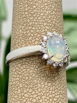 *Кольцо р.17,5 Опал Эфиопия арт. К-3728рк117000-076 (Вес около 2,43 г) - фото 227866