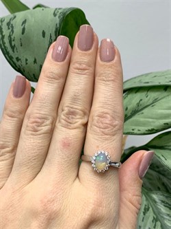 *Кольцо р.18,5 Опал Эфиопия арт. К-3728рк117000-087 (Вес около 2,36 г) - фото 227868