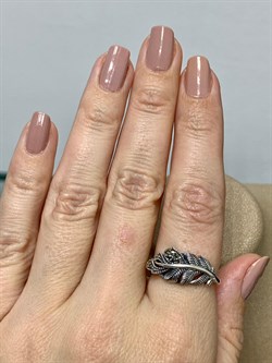 *Кольцо р.17,5 Перышко Марказит арт. MR02342-268 Вес 3,95 г - фото 227902 *Кольцо р.17,5 Перышко Марказит арт. MR02342-268 Вес 3,95 г - фото 227902