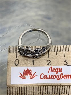 *Кольцо р.17,5 Перышко Марказит арт. MR02342-268 Вес 3,95 г - фото 227904 *Кольцо р.17,5 Перышко Марказит арт. MR02342-268 Вес 3,95 г - фото 227904