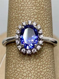 *Кольцо р.17,5 Танзанит иск арт. TMR-073-956 Вес 2,78 г - фото 227923