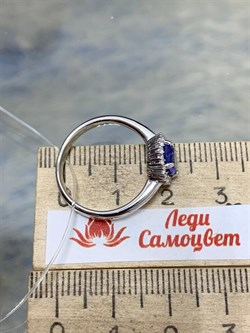 *Кольцо р.17,5 Танзанит иск арт. TMR-073-956 Вес 2,78 г - фото 227927