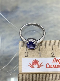 *Кольцо р.17,5 Танзанит иск арт. TMR-073-956 Вес 2,78 г - фото 227928