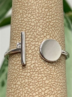 *Кольцо р.18 Фианит арт. к015р200-р18-722 Вес 1,15 г - фото 227959