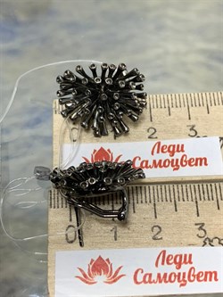 *Серьги арт. E07453чр-081 Вес 11,9 г - фото 228023