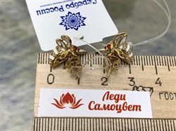 *Серьги Белый Фианит Эмаль арт. 2ES0139002100-897 Вес 3,9 г - фото 228093